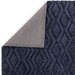 Harrison Modern Plain Hand-Carved Geometric Hi-Low Plush Soft Polyester Boho Shaggy Navy Rug