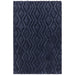 Harrison Modern Plain Hand-Carved Geometric Hi-Low Plush Soft Polyester Boho Shaggy Navy Rug