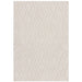 Harrison Modern Plain Hand-Carved Geometric Hi-Low Plush Soft Polyester Boho Shaggy Off White Rug