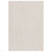 Harrison Modern Plain Hand-Carved Geometric Hi-Low Plush Soft Polyester Boho Shaggy Off White Rug