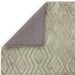 Harrison Modern Plain Hand-Carved Geometric Hi-Low Plush Soft Polyester Boho Shaggy Sage Green Rug