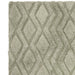 Harrison Modern Plain Hand-Carved Geometric Hi-Low Plush Soft Polyester Boho Shaggy Sage Green Rug