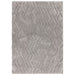 Harrison Modern Plain Hand-Carved Geometric Hi-Low Plush Soft Polyester Boho Shaggy Silver Rug