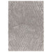 Harrison Modern Plain Hand-Carved Geometric Hi-Low Plush Soft Polyester Boho Shaggy Silver Rug