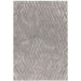 Harrison Modern Plain Hand-Carved Geometric Hi-Low Plush Soft Polyester Boho Shaggy Silver Rug