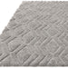 Harrison Modern Plain Hand-Carved Geometric Hi-Low Plush Soft Polyester Boho Shaggy Silver Rug