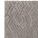 Harrison Modern Plain Hand-Carved Geometric Hi-Low Plush Soft Polyester Boho Shaggy Silver Rug