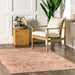 Hazy Heraldry Washable Peach Rug For Home Décor