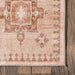 Hazy Heraldry Washable Peach Rug For Home Décor