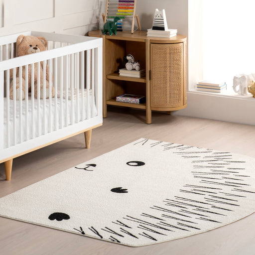 Hedgehog Kids Rug for Playroom and Nursery Decor
