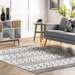 Heidi Geometric Area Rug Light Grey 140x200 cm