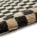 Hemp 26588 Modern Geometric Checkered Hand-Knotted Natural Fibre Heavyweight High-Density Durable Textured Black/Beige/Natural Rug