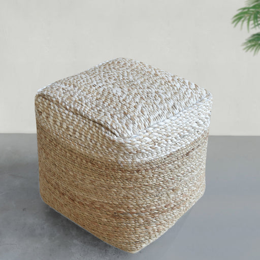 Hemp Hand-Woven Pouf For Living Room And Entryway