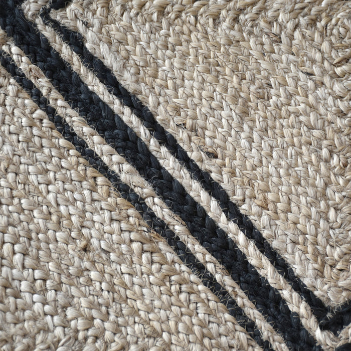 Hemp Handwoven Geometric Rug for Minimalist Decor