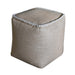 Hemp Pouf With Recycled Silk Edges For Modern Living Room