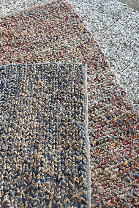 Hemp Wool Hand Woven Area Rug Roslyn Design