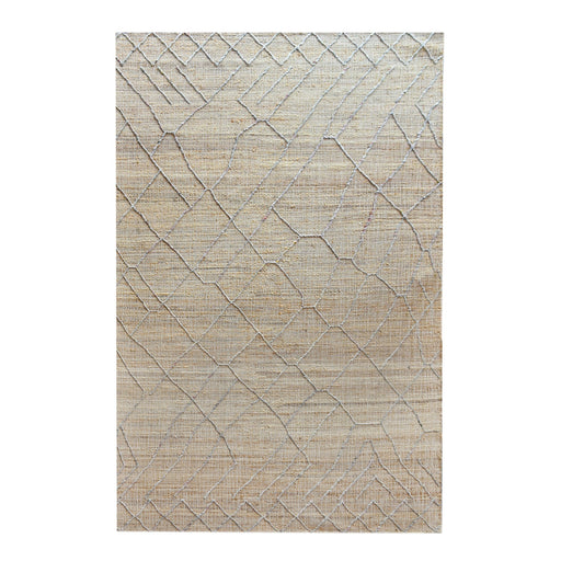 Hemp Wool Hand Woven Geometric Area Rug For Home Decor