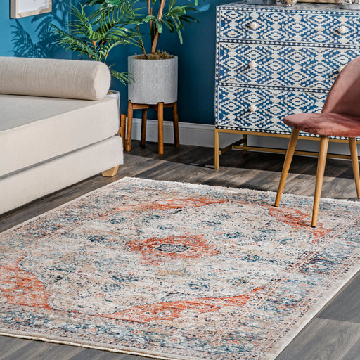 Herati Medallion Area Rug 160x230 cm Beige