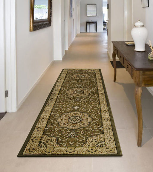 Heritage 4400 Green Runner Rug