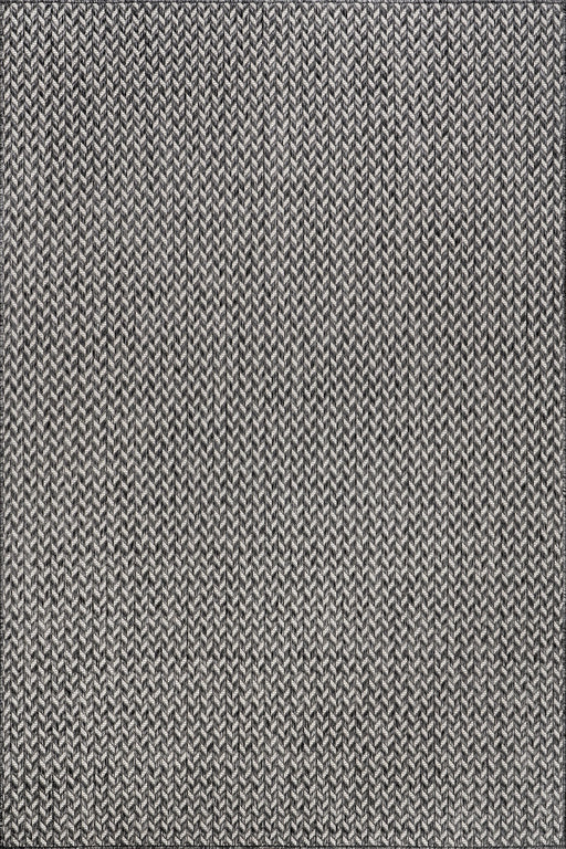 Herringbone Area Rug for Indoor Outdoor Use Light Grey 160x230 cm