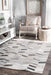 Herringbone Cowhide Area Rug 160x230 cm Silver