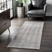 Herringbone Grey Cotton Flatwoven Area Rug 150x240 cm