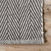 Herringbone Grey Cotton Flatwoven Area Rug 150x240 cm