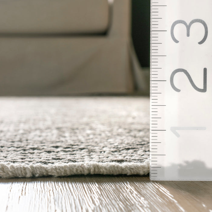 Herringbone Grey Cotton Flatwoven Area Rug 150x240 cm