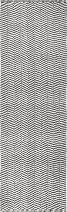 Herringbone Grey Cotton Flatwoven Area Rug 150x240 cm