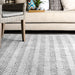 Herringbone Light Grey Area Rug 120x180 cm