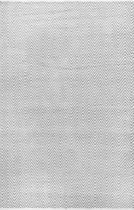 Herringbone Light Grey Area Rug 120x180 cm