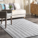 Herringbone Light Grey Area Rug 120x180 cm
