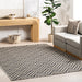 Herringbone Rug for Indoor and Outdoor Use in Grey