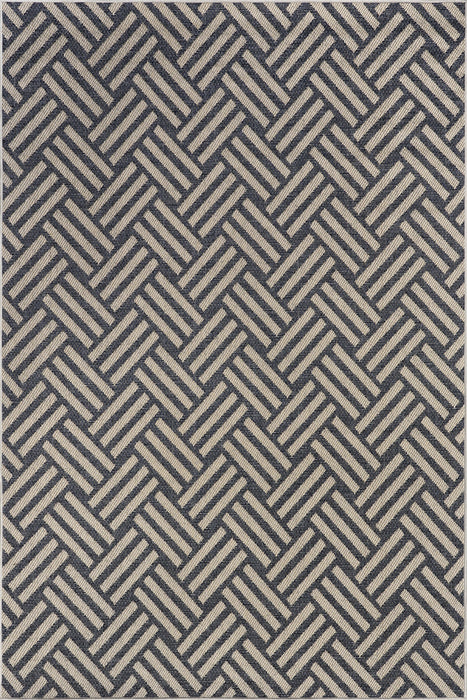 Herringbone Rug for Indoor and Outdoor Use in Grey