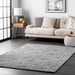 Hexagon Patterned Wool Area Rug Grey 160x230 cm