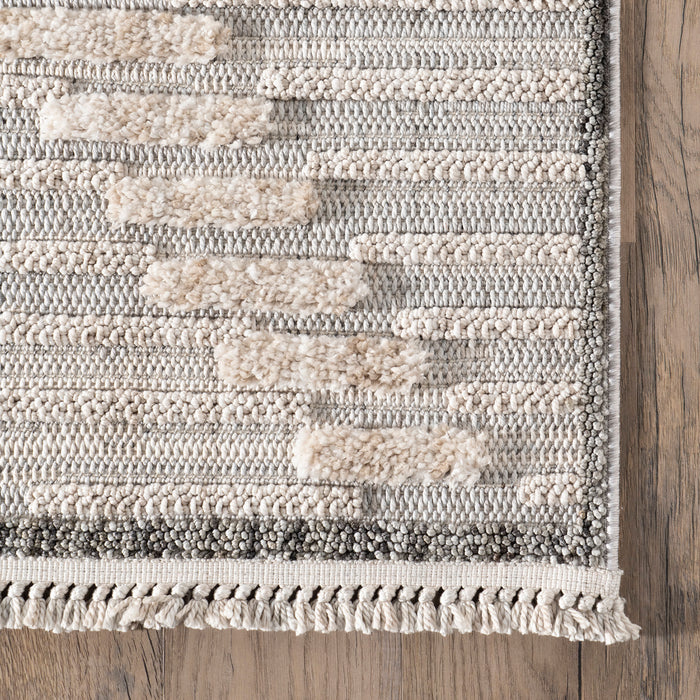 Hilda Grey Zig Zag Area Rug for Living Room 120x180 cm