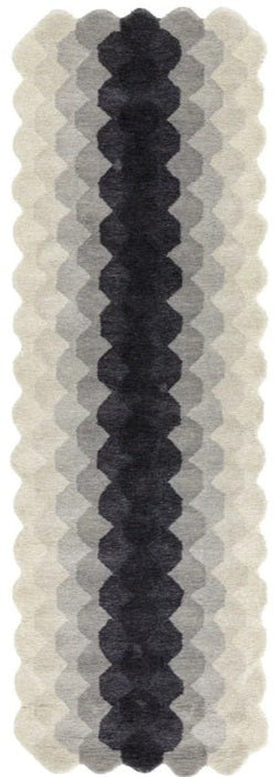 Hive Charcoal Runner Rug