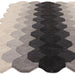 Hive Modern Geometric Hexagonal Ombre Gradient Hand-Woven Wool Charcoal Runner