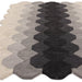 Hive Modern Geometric Hexagonal Ombre Gradient Hand-Woven Wool Charcoal Runner