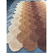 Hive Modern Geometric Hexagonal Ombre Gradient Hand-Woven Wool Rust Runner