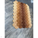 Hive Modern Geometric Hexagonal Ombre Gradient Hand-Woven Wool Rust Runner