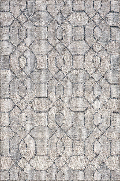 Honeycomb Area Rug Light Grey Indoor Outdoor 120x180 cm