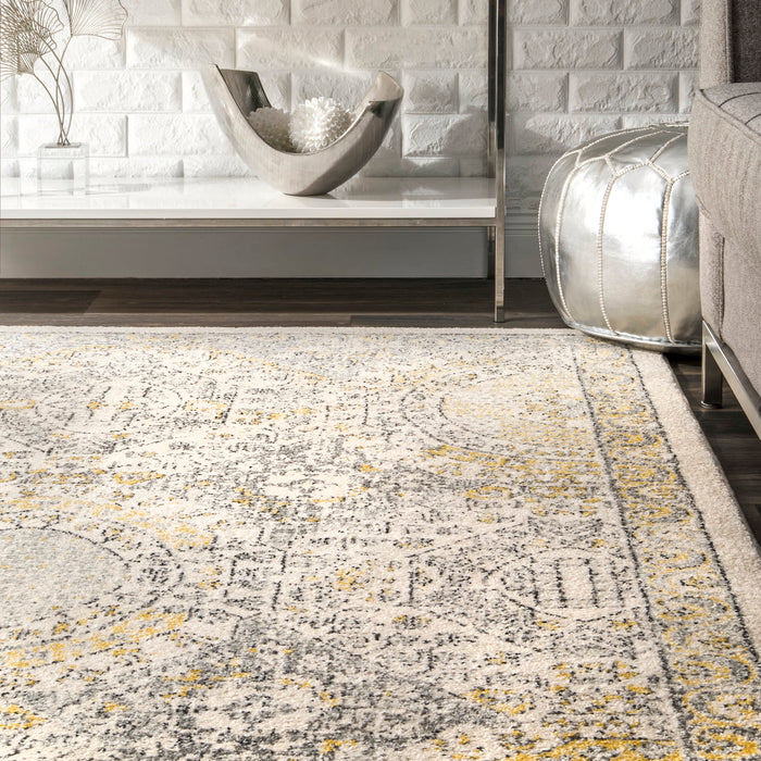 Honeycomb Pattern Area Rug 120cm Soft Durable Design