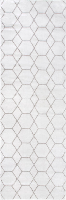 Honeycomb Pattern Area Rug 160x230 cm Beige