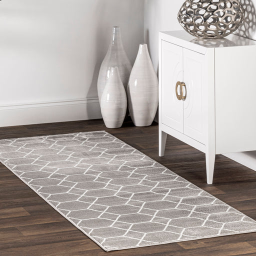 Honeycomb Pattern Area Rug in Grey 160x230 cm