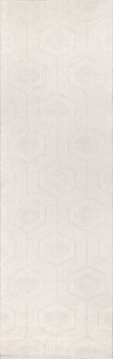 Honeycomb Pattern Wool Area Rug 152x229 cm