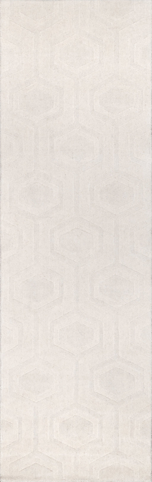 Honeycomb Pattern Wool Area Rug 152x229 cm