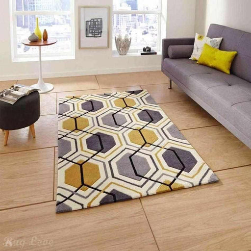 Hong Kong 7526 Grey/Yellow Rug