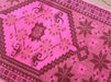 Hot Pink Handmade Vintage Rug 130cm x 76cm from Turkey