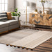 Hudson Tassel Area Rug 120x180 cm Ivory Wool Cotton Blend